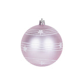 Hectarul - Set 6 globuri de Craciun Ø8 cm roz si verde pastel, plastic - MagicHome